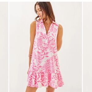 Lilly Pulitzer Riegan Dress Glisten in the Sun print. EEUC Sz L